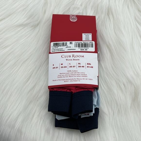 Club Room Men's Woven Boxers Tagless - Lobsters/Red - Medium - NWT - Picture 6 of 6